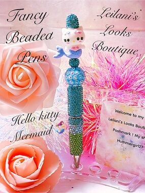 Fancy beaded Pen/gifts/hello kitty/mermaid/summertime/